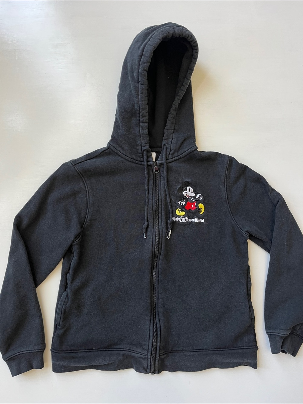 DISNEY Mickey Mouse Black Zip-Up Hoodie for Kids